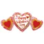 Happy Valentine's Day Trio fólia lufi 86 cm