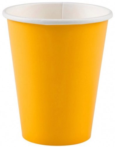 Sunshine Yellow papír pohár 8 db-os 250 ml