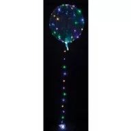 Színesen világító Crystal LED lufi, átlátszó
