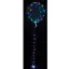 Színesen világító Crystal LED lufi, átlátszó
