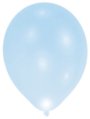 Világító LED léggömb, lufi 5 db-os 11 inch (27,5 cm) Blue