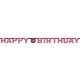 Happy Birthday Pink felirat 213 cm