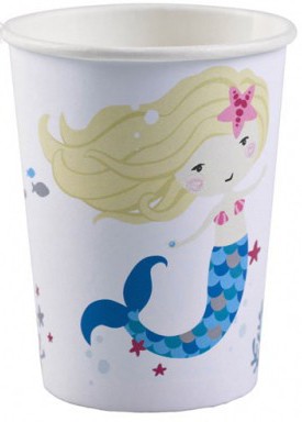 Mermaid, Sellő papír pohár 8 db-os 250 ml
