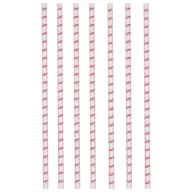 Flamingó Pink papír szívószál, 12 db-os szett