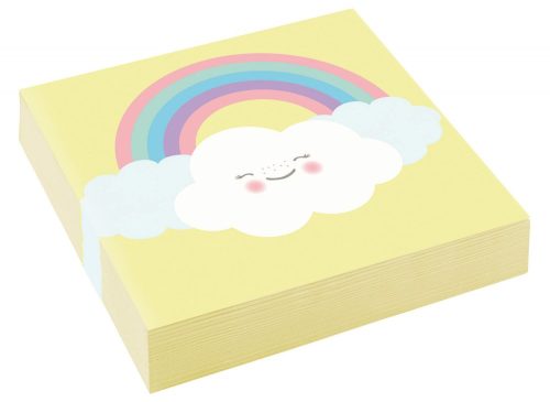 Rainbow and Cloud szalvéta 20 db-os, 25*25 cm
