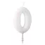 Fehér White csillámos gyertya 0-ás 6,5 cm
