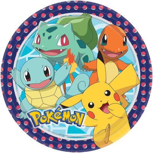 Pokémon Initial papírtányér 8 db-os 23 cm