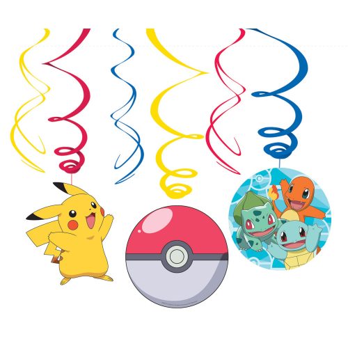 Pokémon Initial szalag dekoráció 6 db-os szett