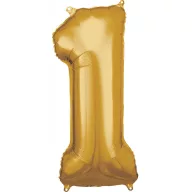 Arany Gold óriás 1-es szám fólia lufi 83x38 cm