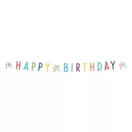 Konfettis Colorful Happy Birthday 21 felirat 180 cm