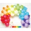 Színes Rainbow léggömb, lufi girland 78 db-os szett