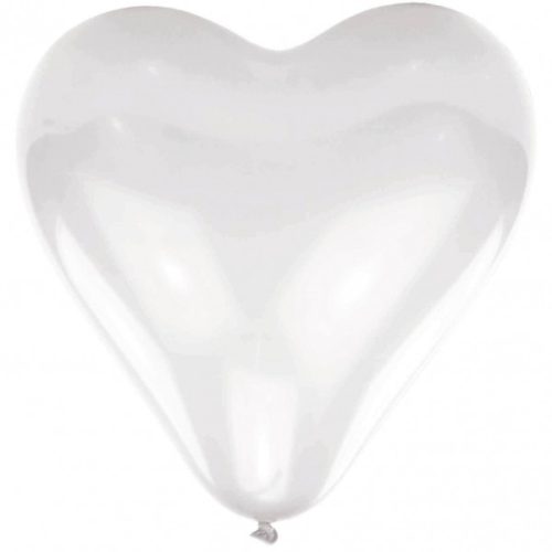 Színes szív White léggömb, lufi 10 db-os 16 inch (40,6cm)