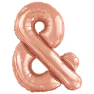Színes Rose Gold & betű fólia lufi 108 cm