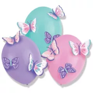   Pillangó Flutter léggömb, lufi 3 db-os kiegészítőkkel 14 inch (35,5 cm)