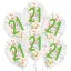 Happy Birthday 21 Droplets konfettivel töltött léggömb, lufi 6 db-os 11 inch (27,5 cm)