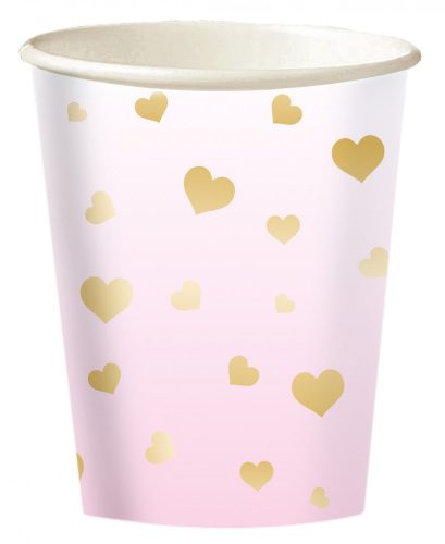 Első születésnap Pink Ombre papír pohár 8 db-os 250 ml