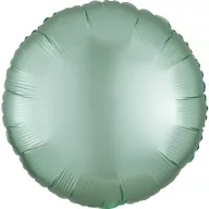 Zöld Silk Lustre Mint kör fólia lufi 43 cm