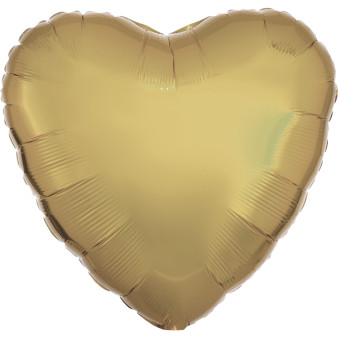 Arany White Gold szív fólia lufi 43 cm