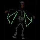 Csontváz Pterodactylus sötétben világító jelmez 10-12 év