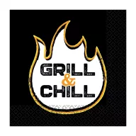 Grill & Chill Black szalvéta 16 db-os 33x33 cm