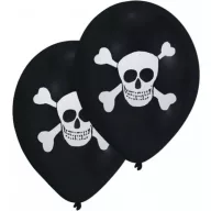 Kalóz Skull léggömb, lufi 8 db-os 10 inch (25,4cm)