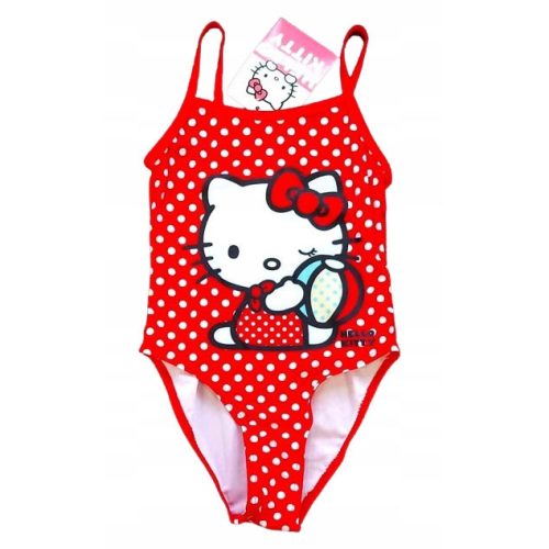 Hello Kitty Red gyerek fürdőruha, úszó 104-134 cm