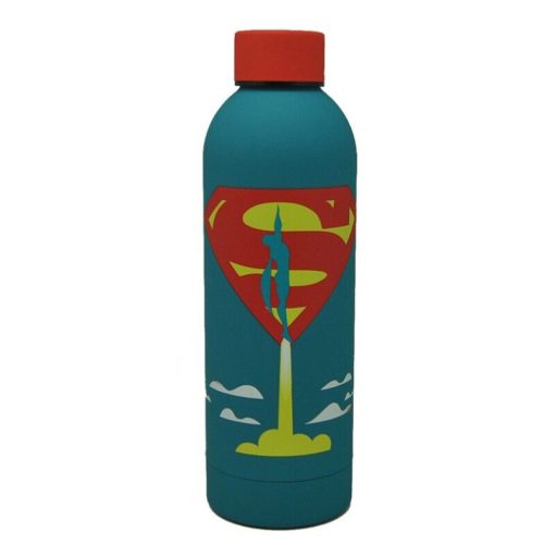 Superman Launch puha tapintású műanyag kulacs csavaros kupakkal 700 ml