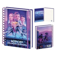   K-pop Démonvadászok World Tour spirál notesz, vonalas füzet A5