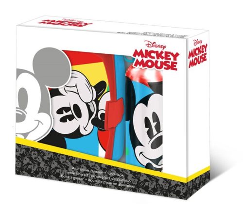 Disney Mickey Summer szendvicsdoboz + alumínium kulacs szett