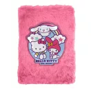 Hello Kitty Friends plüss A5 notesz, jegyzetfüzet