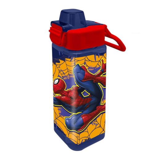 Pókember Web-Slinger square műanyag szívószálas kulacs 500 ml