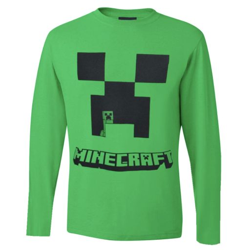 Minecraft Creeper Green gyerek hosszú ujjú póló, felső 6 - 12 év / 116 - 152 cm