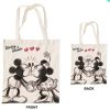 Disney Minnie Mickey Kiss vászontáska, bevásárlótáska 44 cm