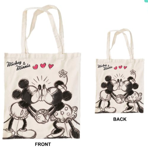 Disney Minnie Mickey Kiss vászontáska, bevásárlótáska 44 cm