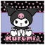 Hello Kitty Kuromi kéztörlő, arctörlő, törölköző 30x30cm