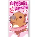 Kapibara Dancing fürdőlepedő, strand törölköző 70x140cm (Fast Dry)