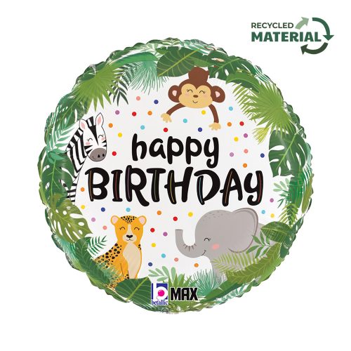 Happy Birthday Jungle fólia lufi 46 cm