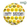Happy Birthday Emoji fólia lufi 46 cm