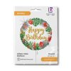 Happy Birthday Glitter Tropical fólia lufi 46 cm