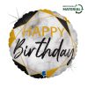 Happy Birthday Glitter Marble fólia lufi 46 cm