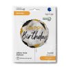 Happy Birthday Glitter Marble fólia lufi 46 cm