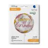 Happy Birthday Glitter Marble Rose fólia lufi 46 cm