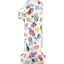 Bluey Friends 1-es szám fólia lufi 66 cm