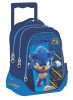 Sonic a sündisznó Speed gurulós iskolatáska, táska 46 cm