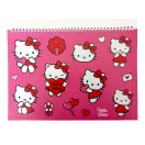 Hello Kitty Sweetheart A/4 spirál vázlatfüzet 40 lapos matricával