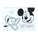 Disney Mickey Oh Boy A/4 spirál vázlatfüzet 40 lapos matricával