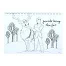 Disney Jégvarázs Heart A/4 spirál vázlatfüzet 40 lapos matricával