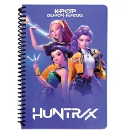   K-pop Démonvadászok Warriors B/5 vonalas spirál füzet 105 lapos