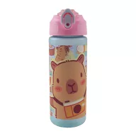 Kapibara Chill műanyag matt szívószálas kulacs 600 ml