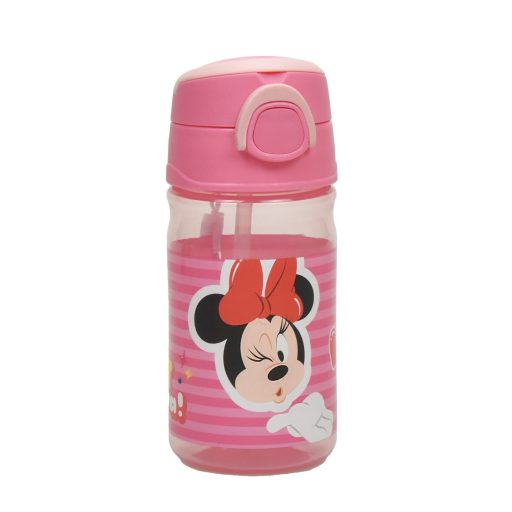 Disney Minnie Wink műanyag szívószálas kulacs akasztóval 350 ml